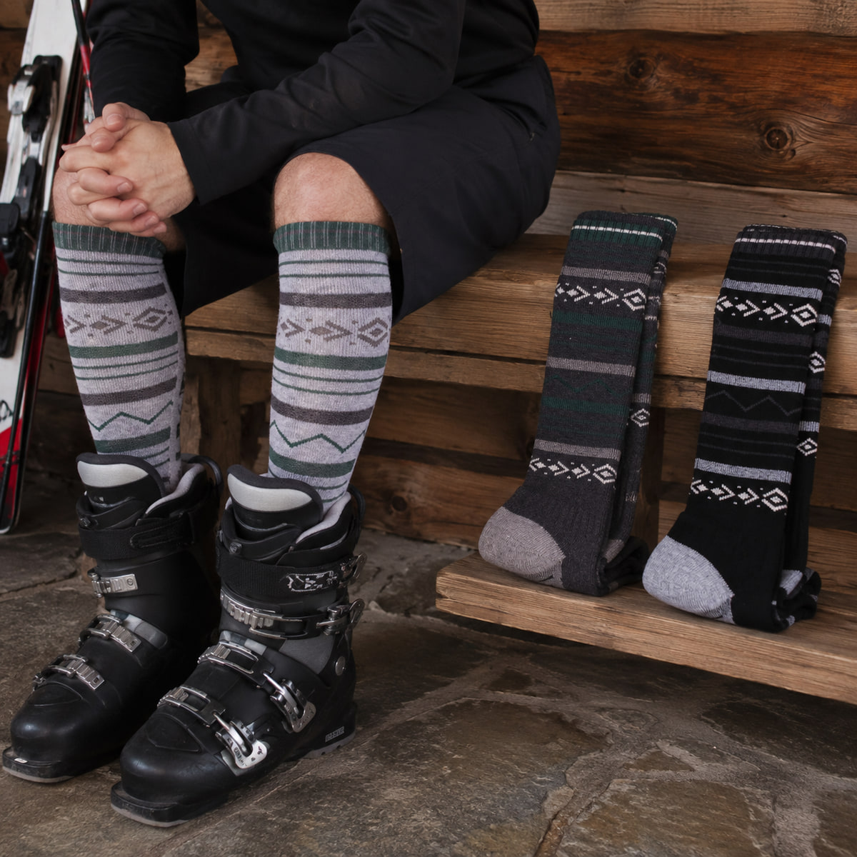 Thermal Sock Winter - Męskie, grube, ocieplane skarpety narciarskie z