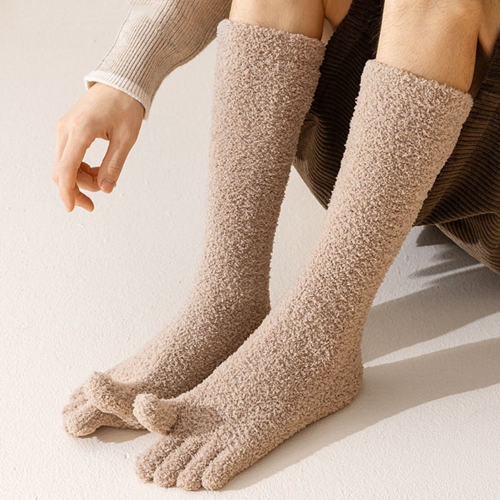 Grube, ciepłe skarpety z polar – Toe Sock Split recenzja i cena